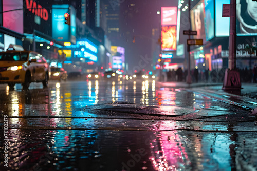 New York city street at night