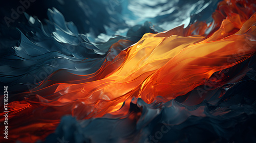 orange and blue abstract wavy background
