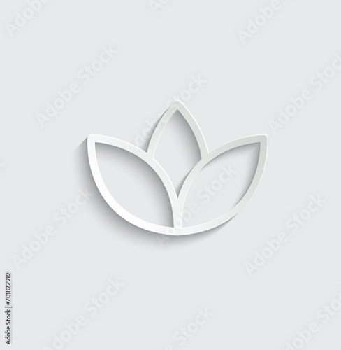 Eco icon vector leaf floral 