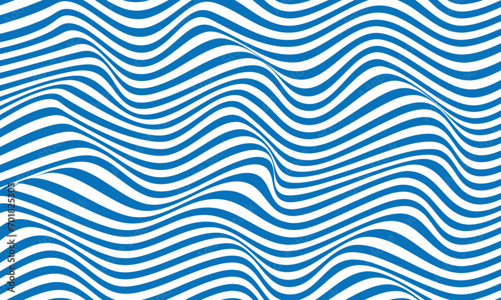 Abstract stripes blue optical art wave line background. Vector illustration Abstract stripes blue optical art wave line background. Vector illustration
