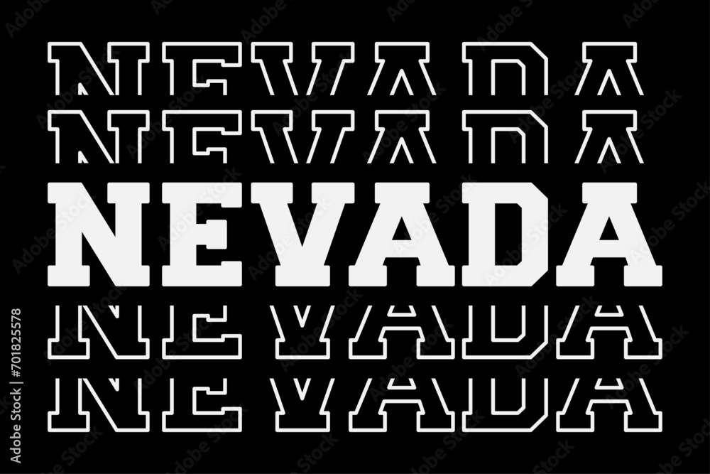 Patriotic USA State Nevada T-Shirt Design Patriotic USA State Nevada T-Shirt Design