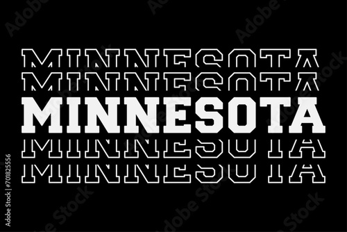 Patriotic USA State Minnesota T-Shirt Design