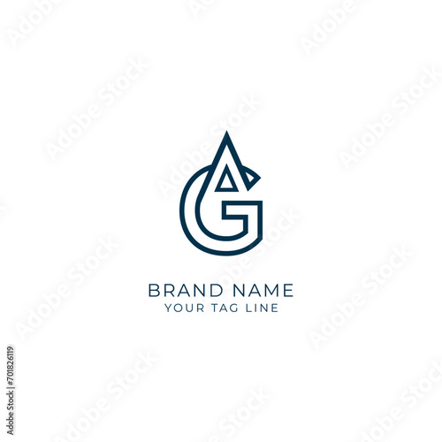 Free Download Initial letters A G logo template design in a rounded shape. Logo icon design template elements. Vector sign illustration in a modern style. - GFXLoad