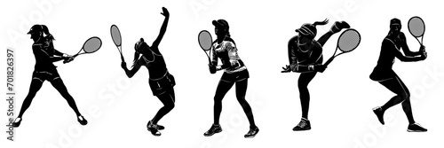 silhouettes of tennis