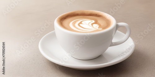 Cup of cappuccino on the table. AI generated illustration photo