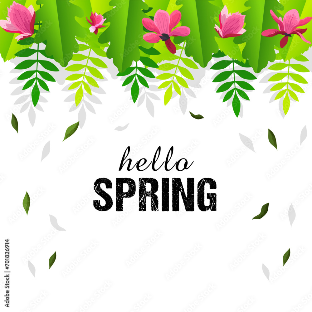 Spring vector background illustration. It is suitable for card, banner, or poster