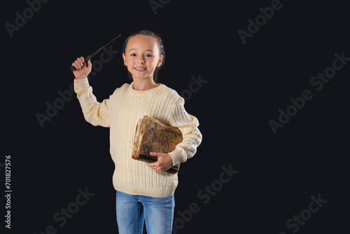 Cute little girl with adven...