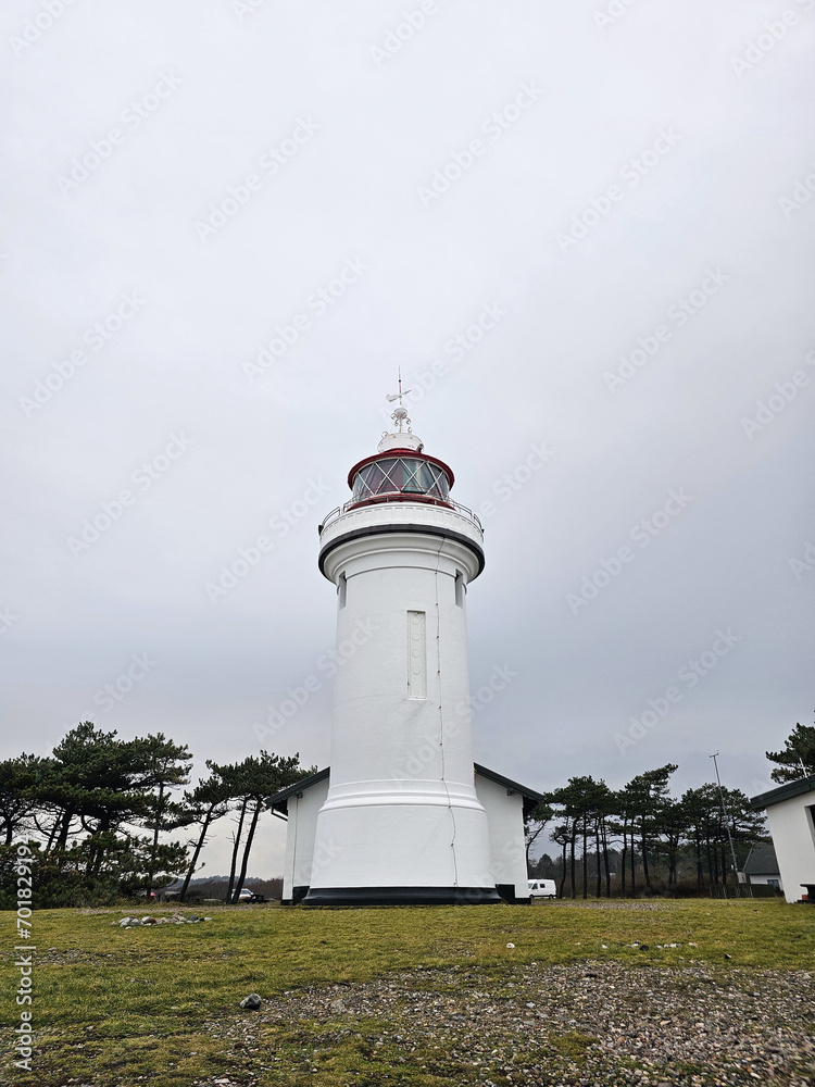 The beautiful lighthouse at Sletterhage in Denmark