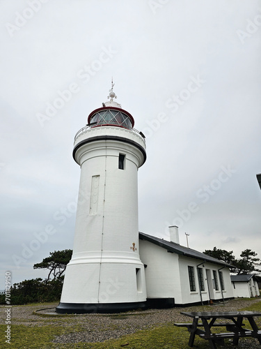 The beautiful lighthouse at Sletterhage in Denmark