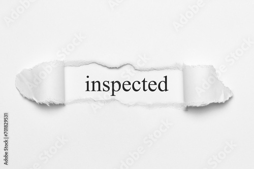 inspected	 photo