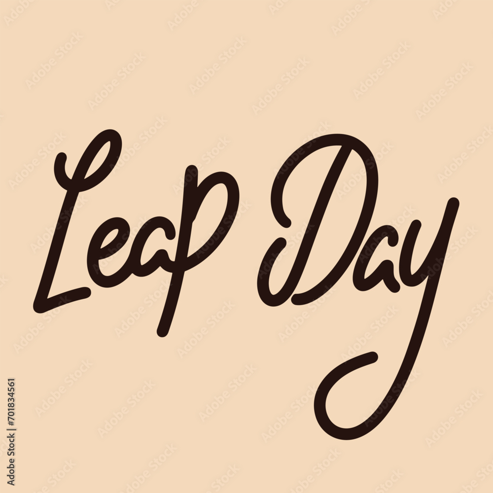 Inscription Leap Day. Handwriting lettering Leap Day concept text banner. Hand drawn vector art. Inscription Leap Day. Handwriting lettering Leap Day concept text banner. Hand drawn vector art.
