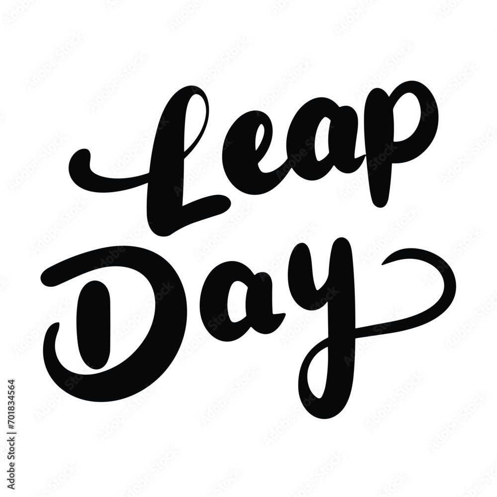 Inscription Leap Day. Handwriting lettering Leap Day concept text banner. Hand drawn vector art. Inscription Leap Day. Handwriting lettering Leap Day concept text banner. Hand drawn vector art.