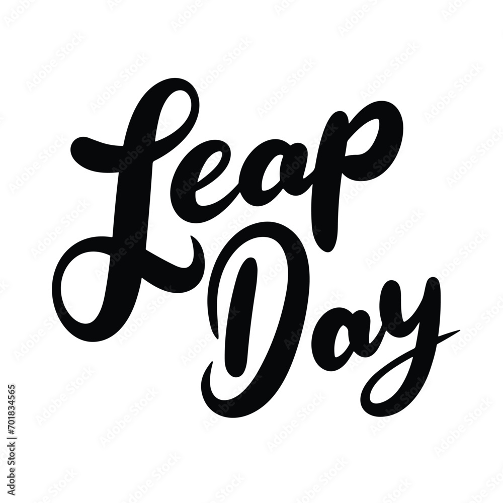 Inscription Leap Day. Handwriting lettering Leap Day concept text banner. Hand drawn vector art. Inscription Leap Day. Handwriting lettering Leap Day concept text banner. Hand drawn vector art.