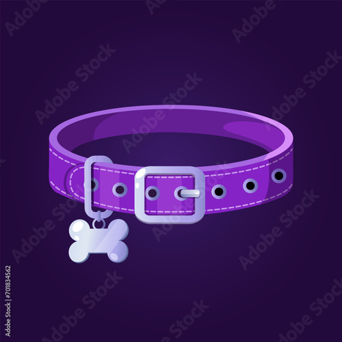 Vector illustration of leather dog collar
