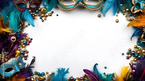 tour de page carnaval, mardi gras, généré par IA