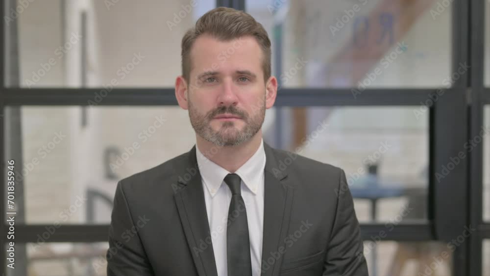 Portrait of Serious Middle Aged Businessman Portrait of Serious Middle Aged Businessman