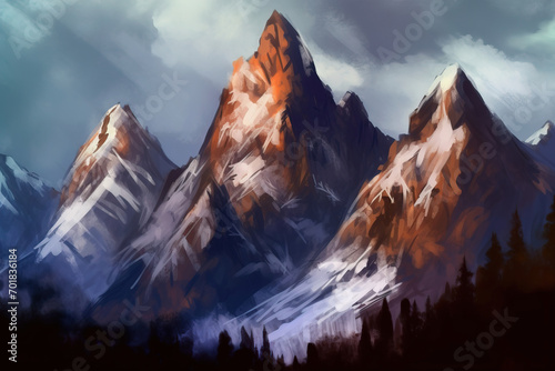 Enigmatic Mountainscapes: Digital Painting