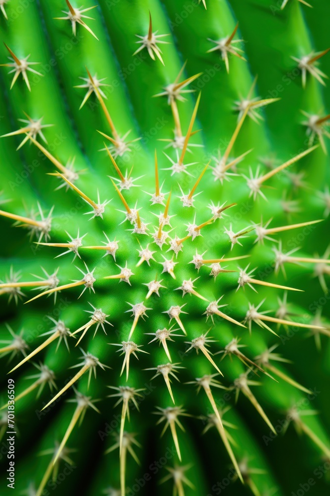 Vibrant green cactus details with spines and natural texture Vibrant green cactus details with spines and natural texture