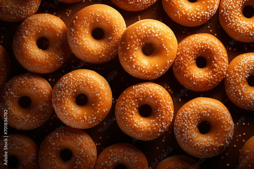 Delicious crispy brown donuts Delicious crispy brown donuts