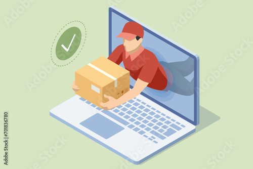 Isometric Logistics and Delivery. Free, Express, Home or Fast delivery. Delivery company. Delivery home and office. City logistics.