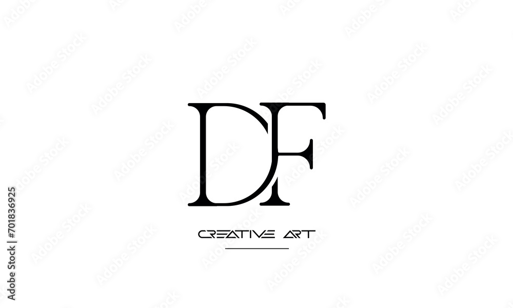 DF, FD, D, F abstract letters logo monogram DF, FD, D, F abstract letters logo monogram