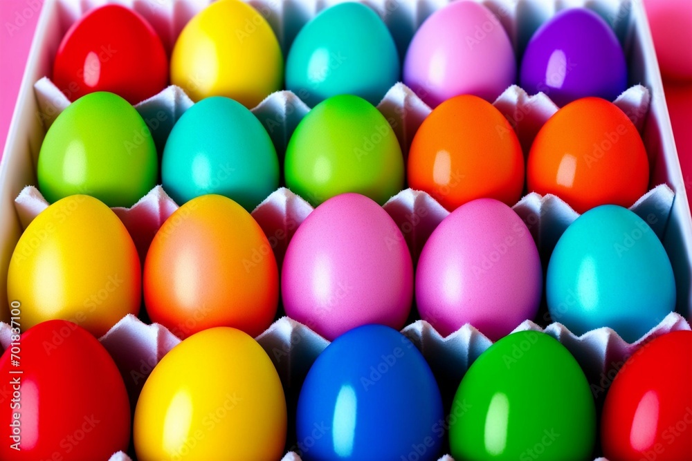 Colorful easter eggs in a basket on green grass background. Colorful easter eggs in a basket on green grass background.