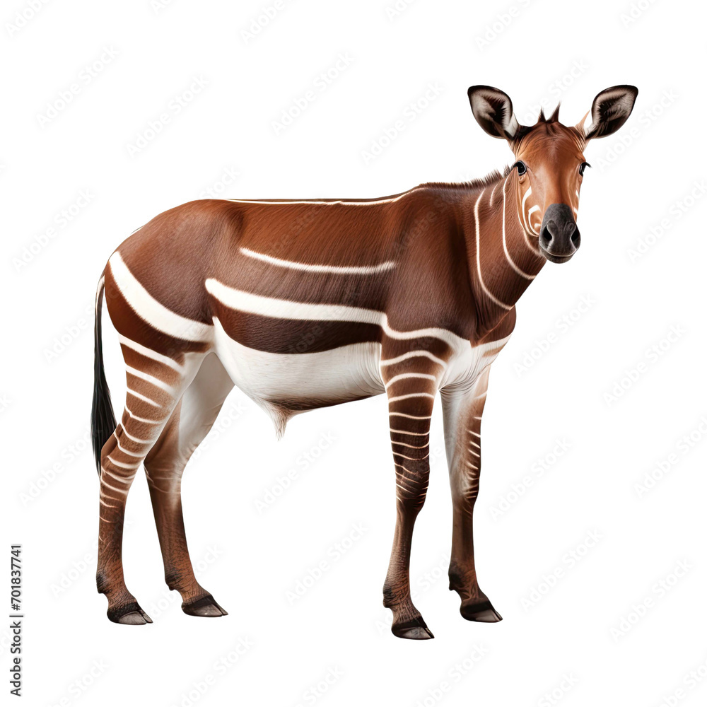 Okapi isolated on the transparent background Okapi isolated on the transparent background