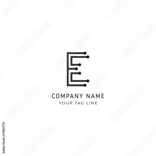 E Letter Logo Vector Template Abstract Monogram Symbol. Usable for Business sport, technology, fashion, digital And future creative logo