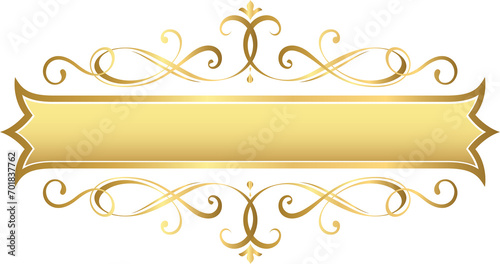 Golden vintage frame  gold decorative luxury ornament frame