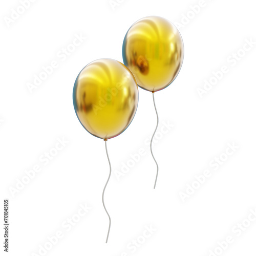 Gold color balloons