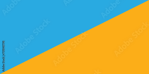Blue and orange background divided by diagonal. Vector illustration Background into two colors.