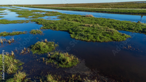 Aerial view of San Bernard National Wildlife Refuge, Texas, USA