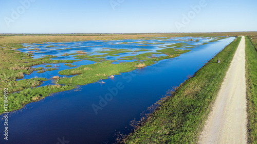 Aerial view of San Bernard National Wildlife Refuge, Texas, USA