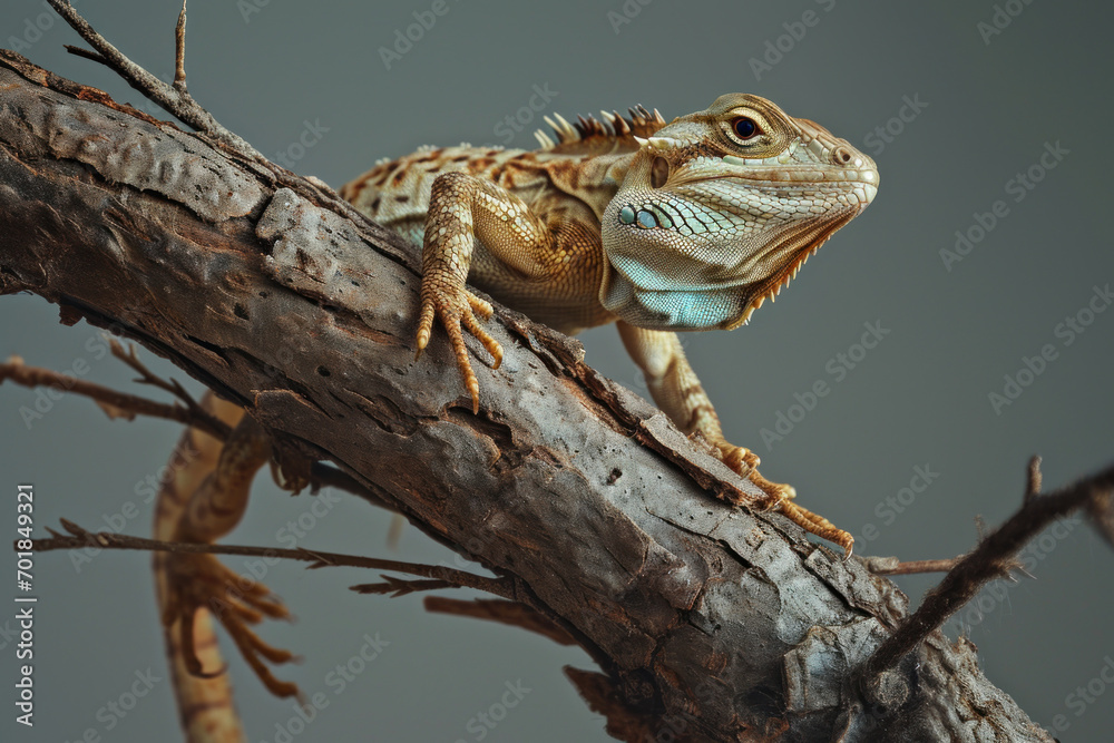 Fototapeta premium lizard on a branch