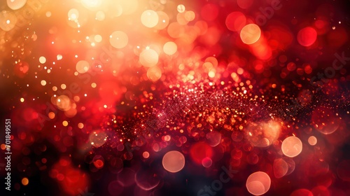 Abstract red background with sparkling effect and glitters
