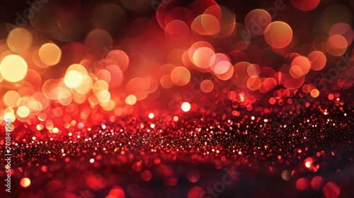 Abstract red background with sparkling effect and glitters
