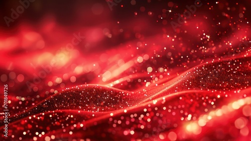 Abstract red background with sparkling effect and glitters