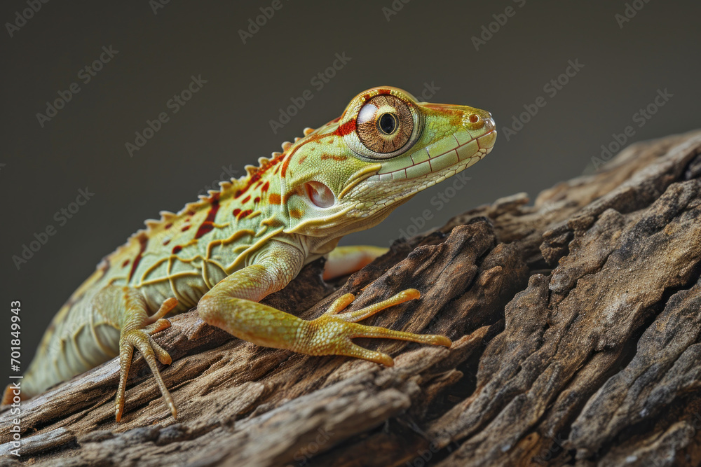 Fototapeta premium green lizard on a branch