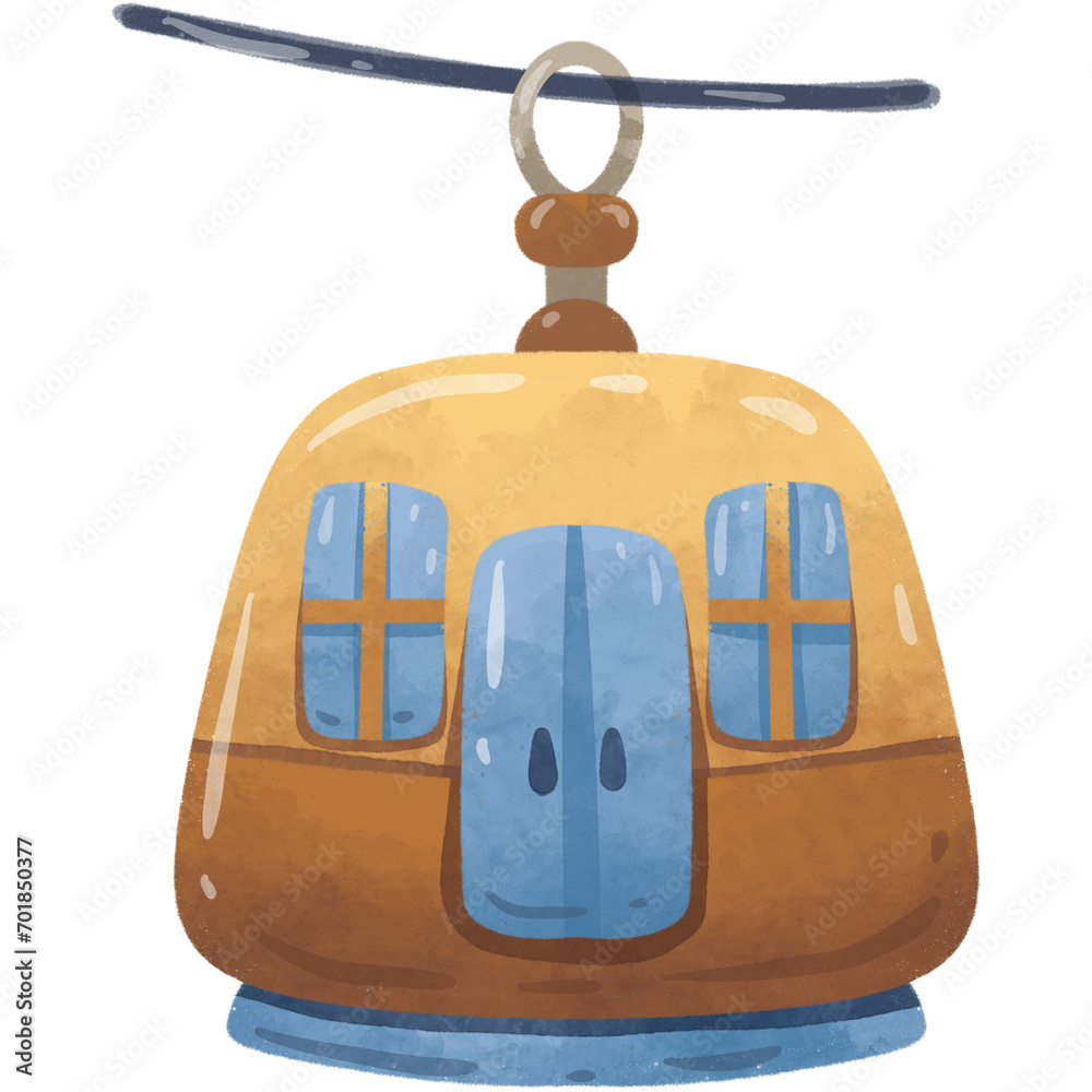 Obraz premium cable car watercolor