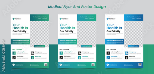 creative a4 healthcare & medical dentist flyer poster template design 