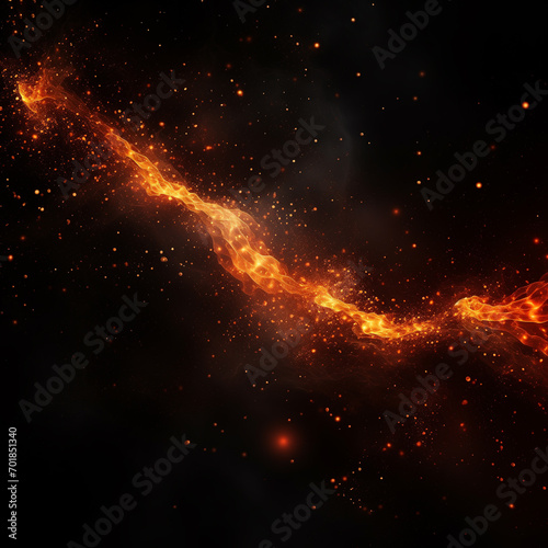  fire flame element vector in black background