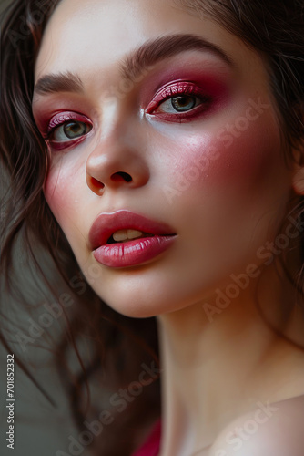 Contemporary Glamour  Pink Makeup Elegance