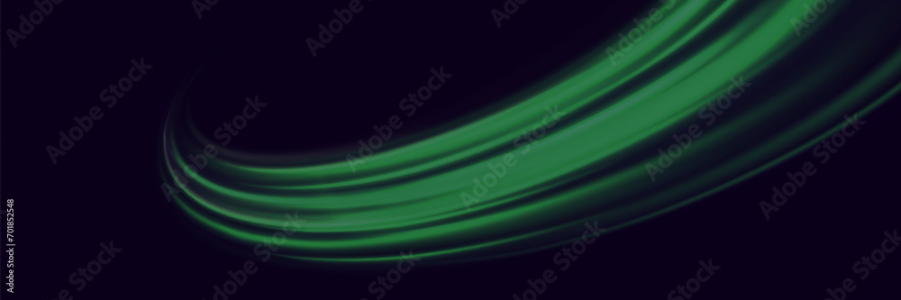 The effect of high-speed light trails. Futuristic dynamic motion technology. Neon glowing lines. The effect of high-speed light trails. Futuristic dynamic motion technology. Neon glowing lines.
