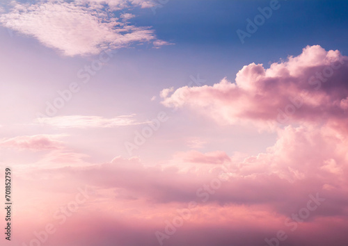 綺麗なピンク色の空の背景 © fii