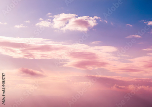 綺麗なピンク色の空の背景 © fii