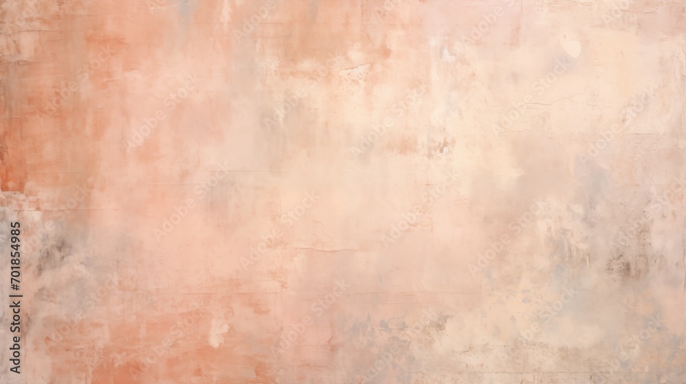 Old peach and pink background with vintage texture and soft light orange center, Pink and peach colored blank concrete wall texture background, generative ai