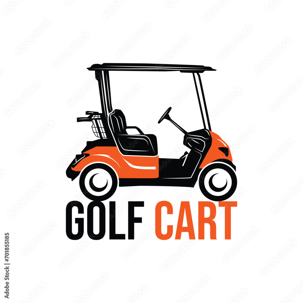 golf cart logo elements, golf cart logo vector template