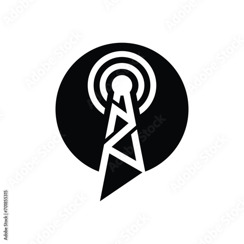 communication message signal logo template, communication message signal logo vector element