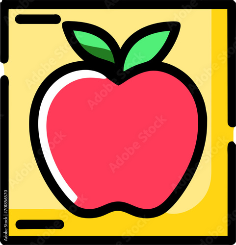 vector illustration of an apple icon