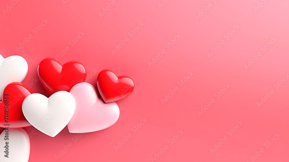 Valentines gifts and heart background
